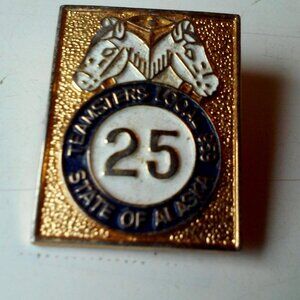 Vintage Alaska Pin Teamsters 25 Year 959 Member 1" x 3/4"